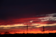 ちょっと怖い夕焼け