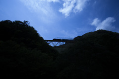 SL鉄橋シルエット