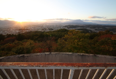 展望台からの夕日