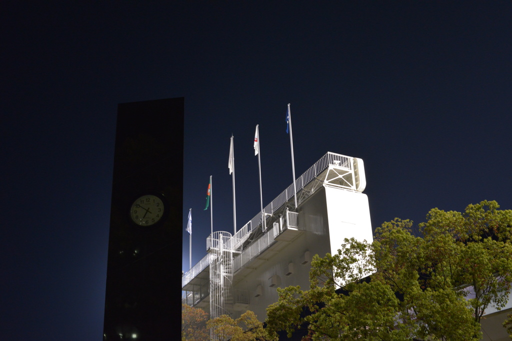 風も穏やかナイター観戦日和♪