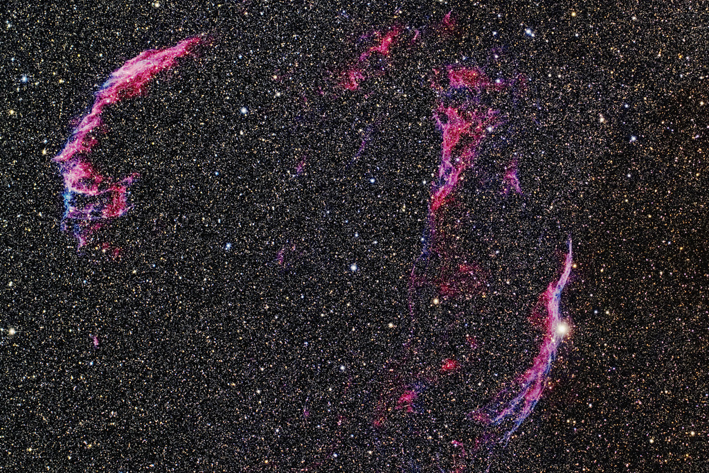 網状星雲（微妙な星マスク処理）