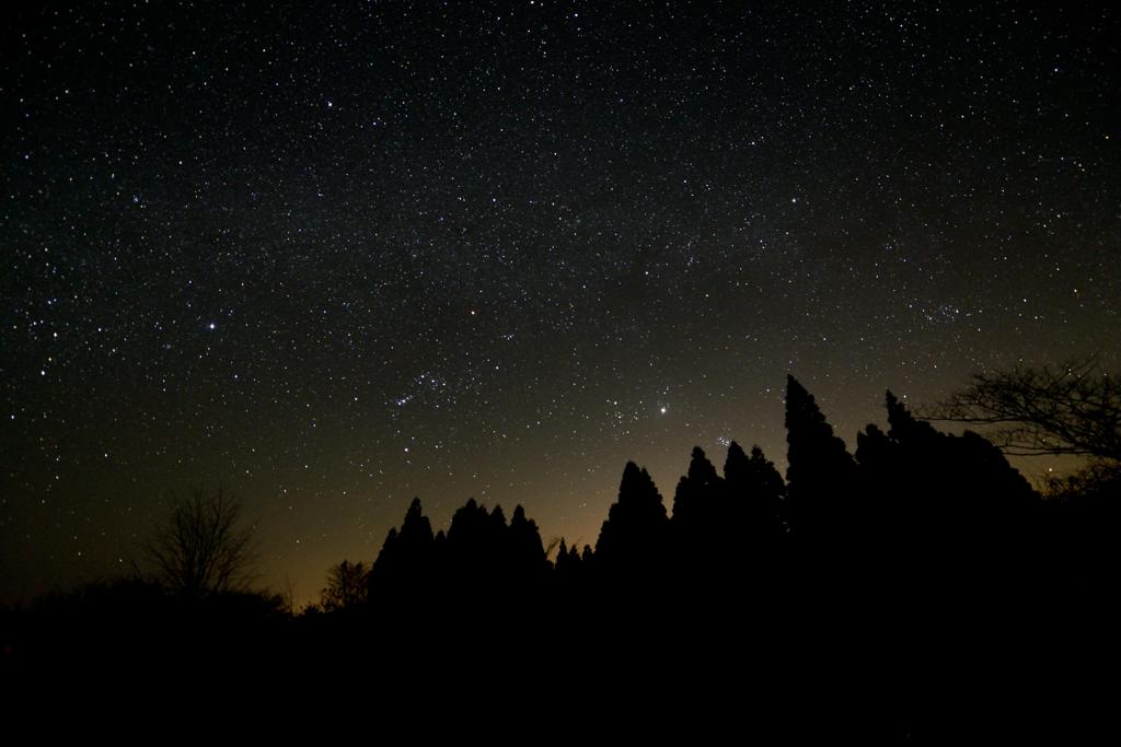 沈む冬の星座たち