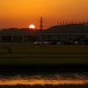 田園　夕景