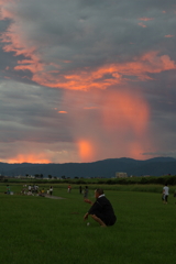 ふわっふわの夕日