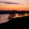 宝満川　夕景