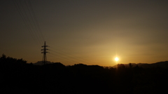 秩父山中の夕日