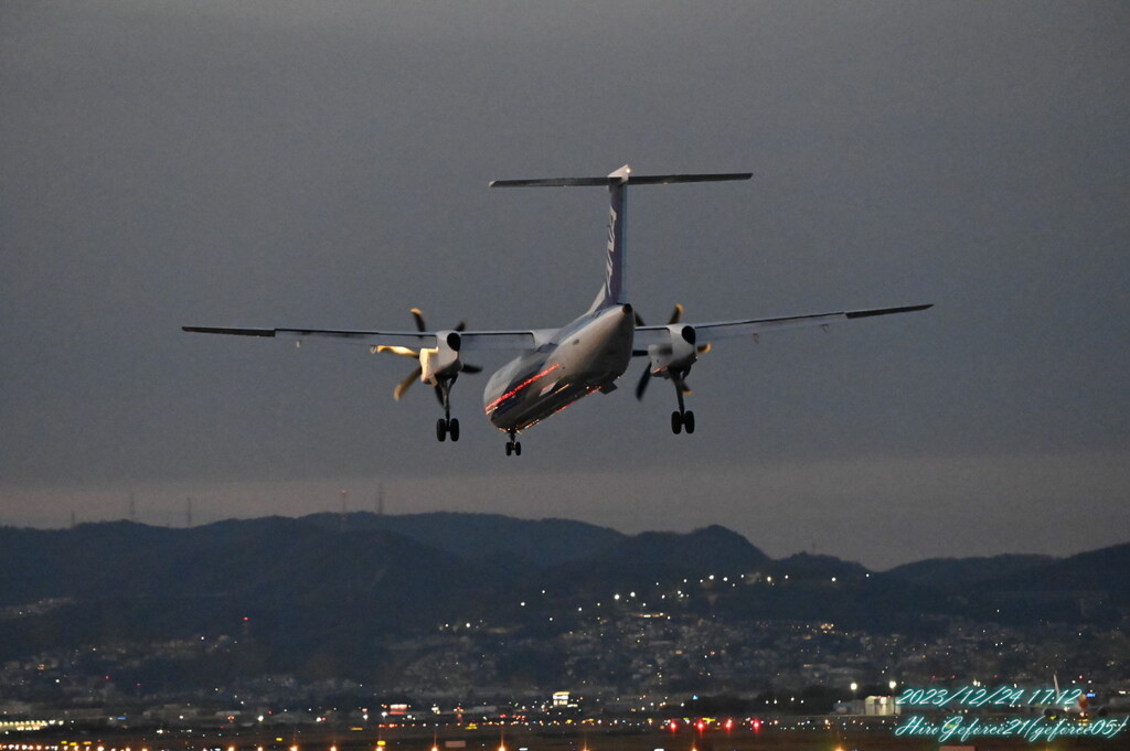 飛行機撮影（夕方）