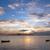 夕暮れの海