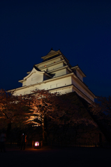 夜桜と鶴ヶ城