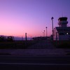 松本空港　夕焼け