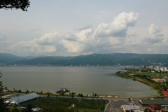 SAから望む諏訪湖
