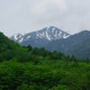 常念岳登山口にて