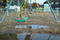 雨上がりの公園で