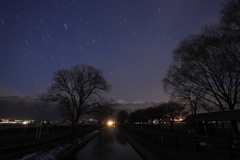 常念岳　天体ショー