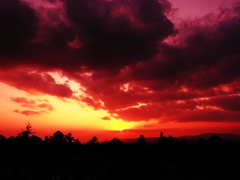 燃ゆる夕景
