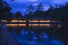 古都の夜の始まり