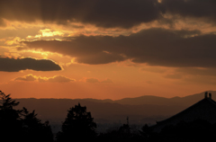 古都の夕景