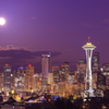 ダウンタウンシアトルの夜景＋SUPER MOON