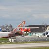 Small red ship w/ 747-8 Intercontinental
