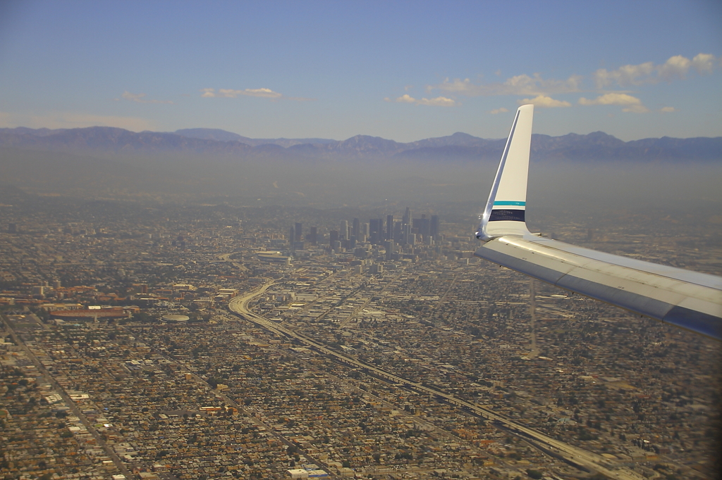 Downtown L.A with 737-900 Winglet