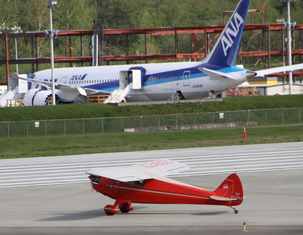 Small red ship w/ 787-8 for ANA
