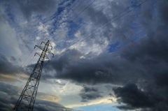 鉄塔と雲
