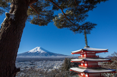 降雪後の冬晴れ