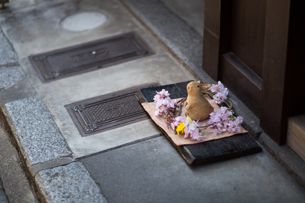 町家の玄関先