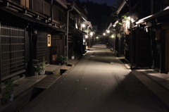 高山の古い街並みにて