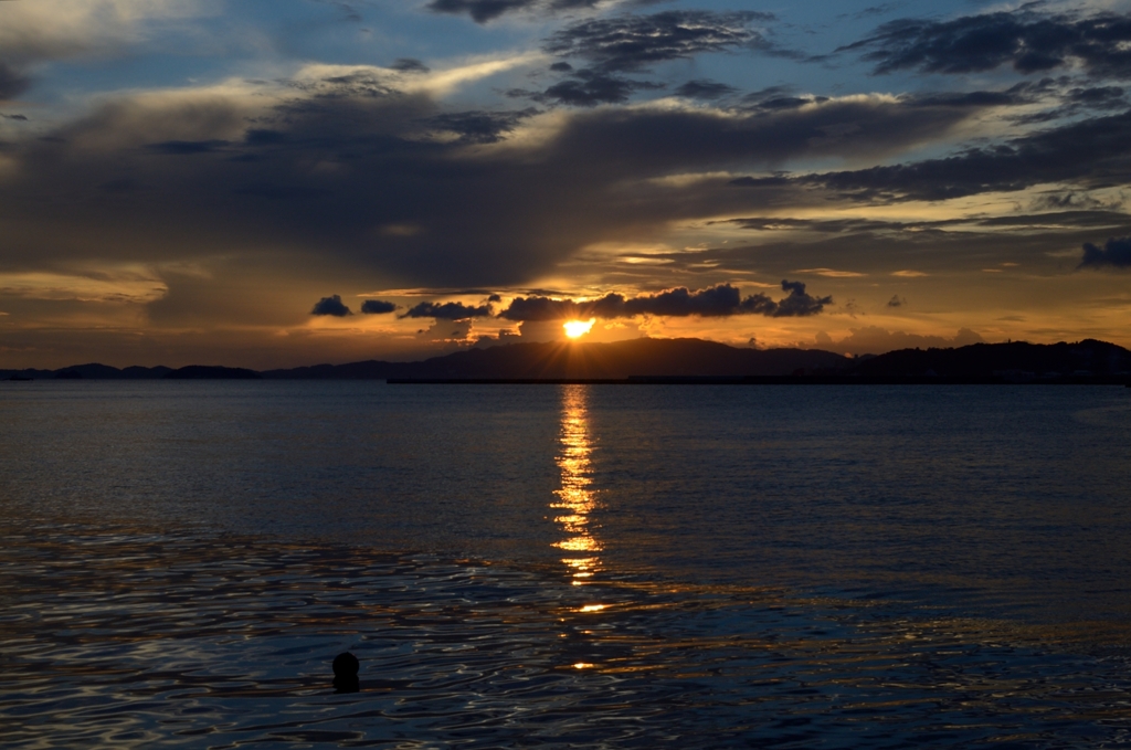 渥美湾の夕日