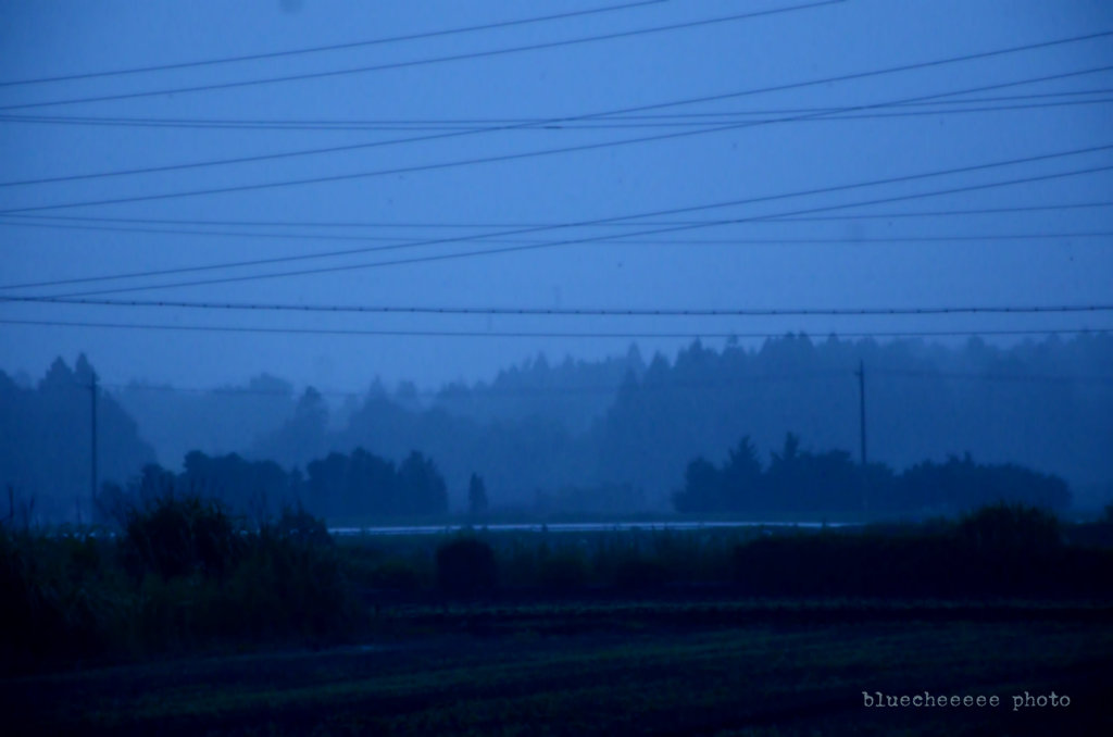 rainy sunset