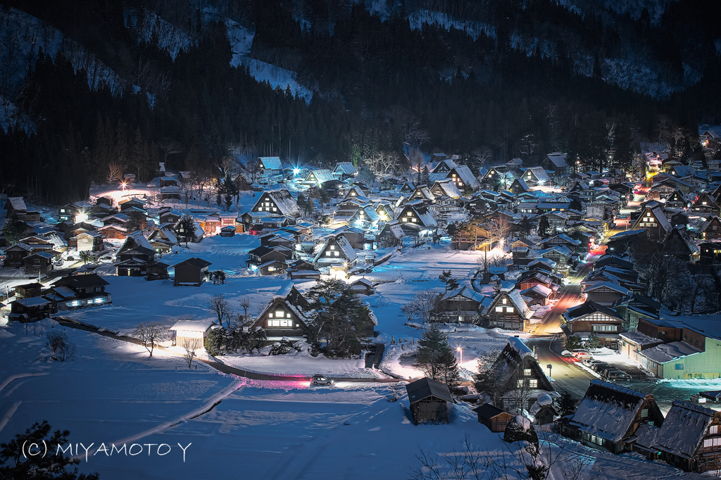 夜の白川郷