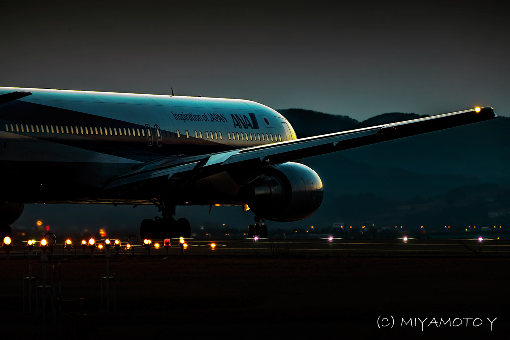 夕刻の仙台空港