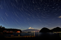 富士山と星たち
