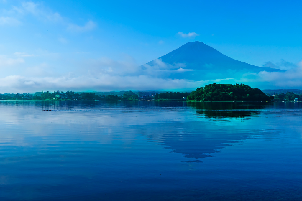 朝の富士山