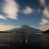 8月の深夜の富士山