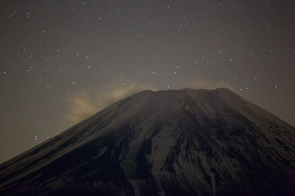 深夜の富士山