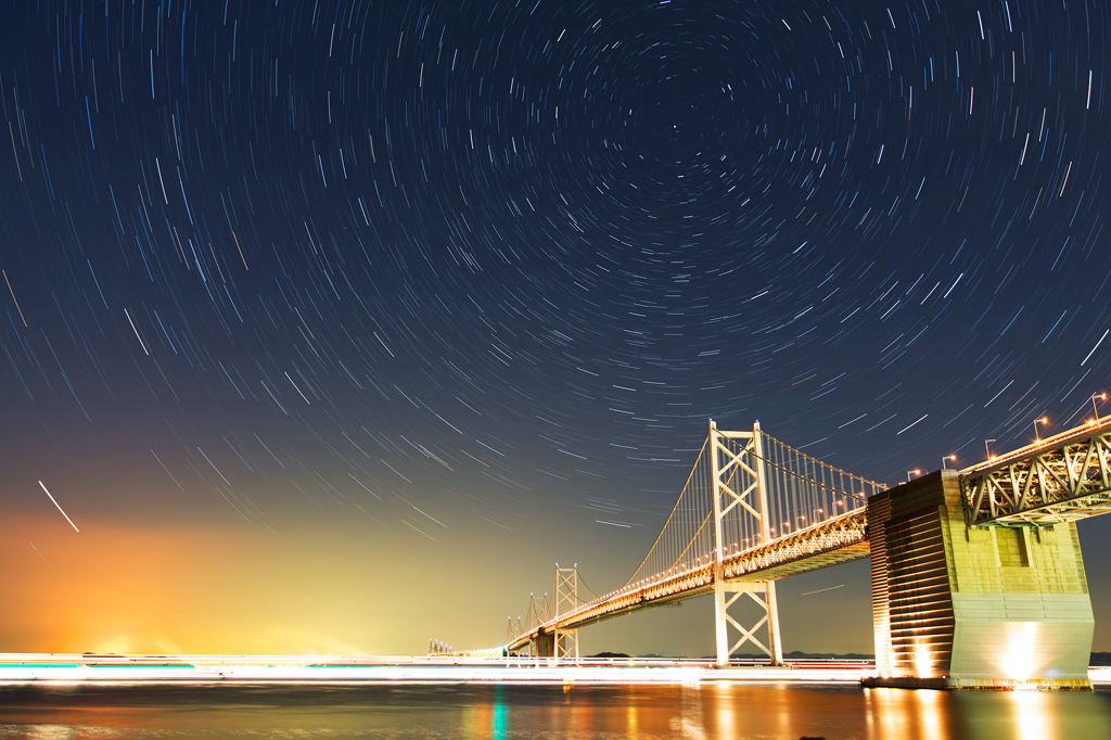 星と瀬戸大橋