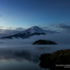 夜明けの富士山