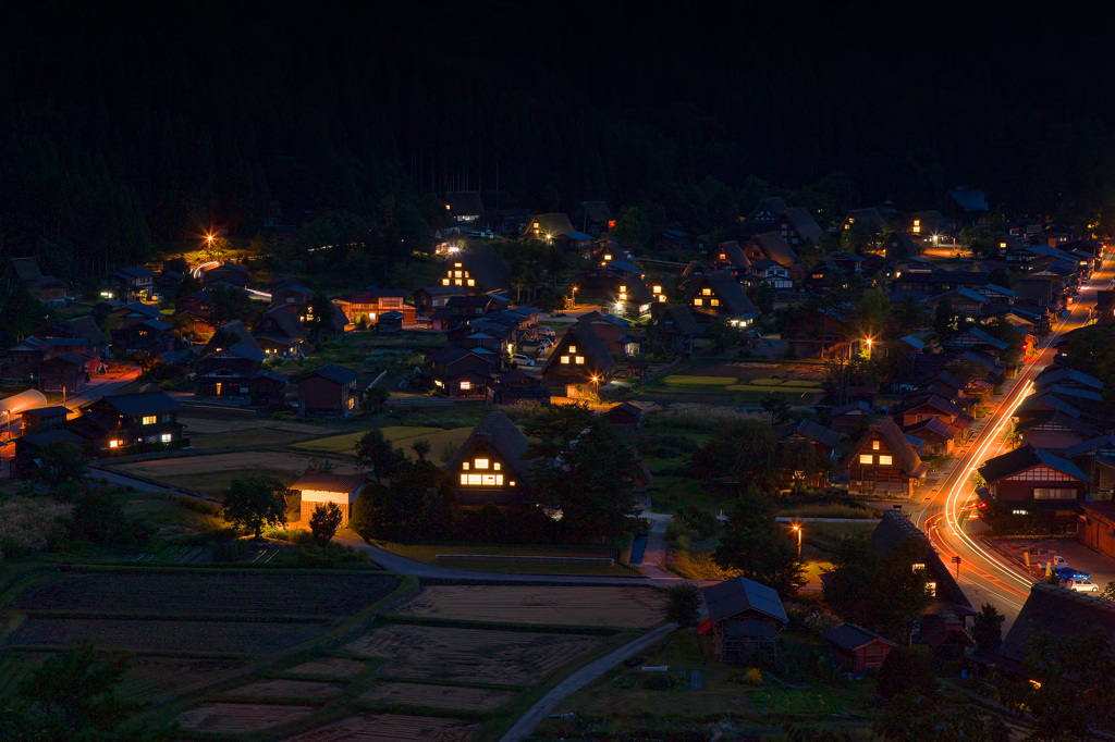 夜の白川郷