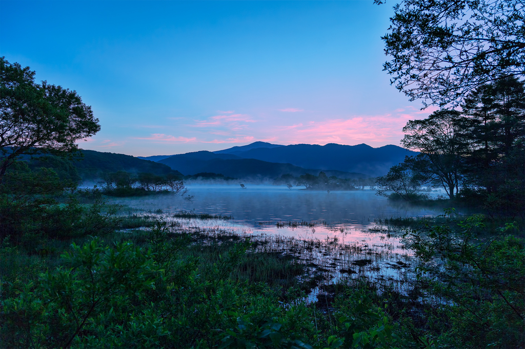 桧原湖の朝