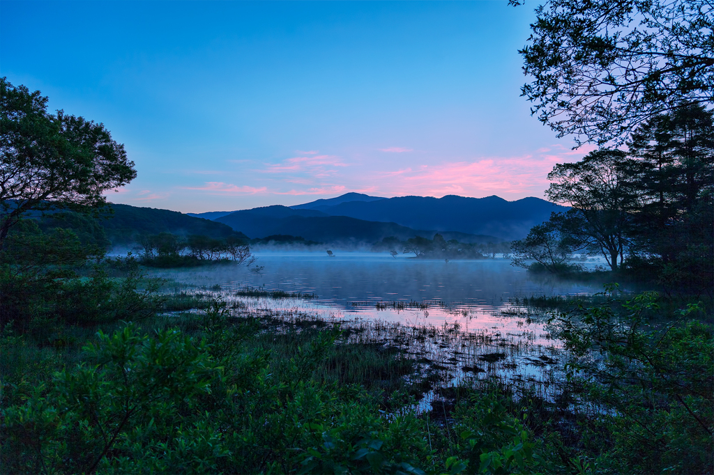 桧原湖の朝