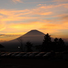 夕暮れの富士山