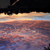 飛行機から夕焼けを(嘘
