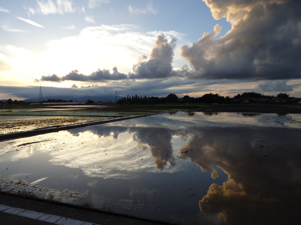 雨上がりの夕暮れ