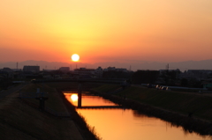 今日の夕陽 2