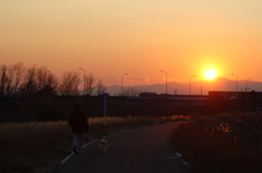 今年最後の夕陽