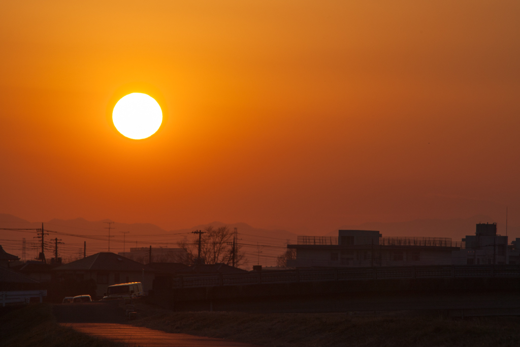 今日の夕陽