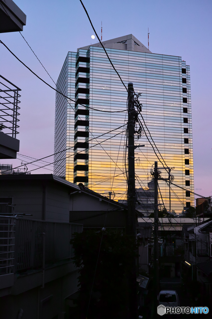 子安の夕焼け