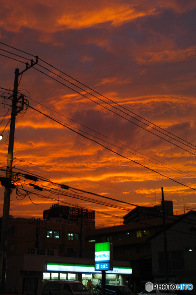 大口の夕焼け(1)